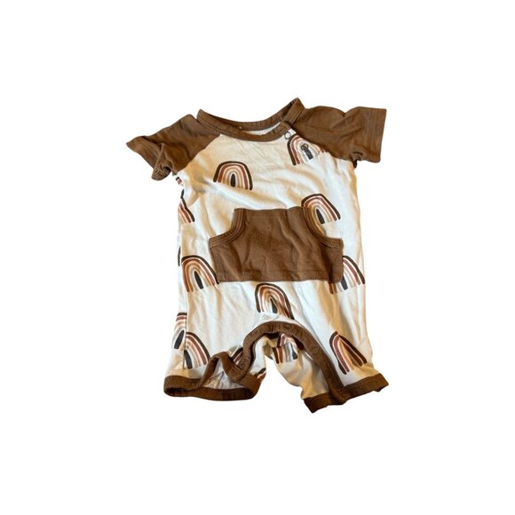 Kyte BABY Other - Kyte Baby 0–3M Bamboo Shorts Romper Rainbow Print